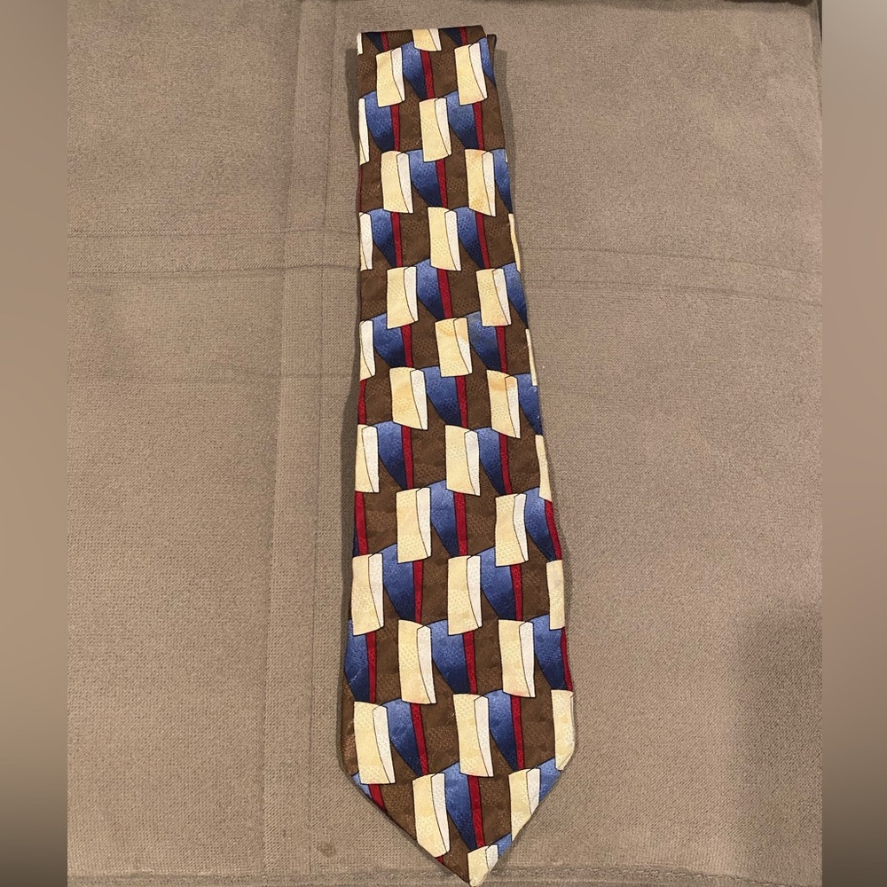 Men’sTie, Multi Color, 100% Silk